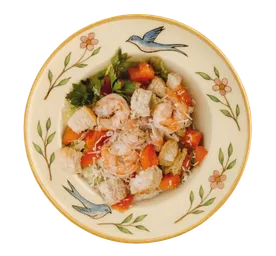 Салат Цезарь с креветками